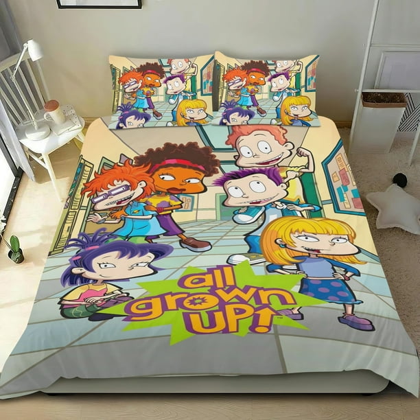 Todos Crecidos Conjunto de sábanas temático, trío de piezas, cómodo y amigable con la piel, diseño único, regalo de decoración para el hogar para familiares, amigos y fans,140cm *210cm