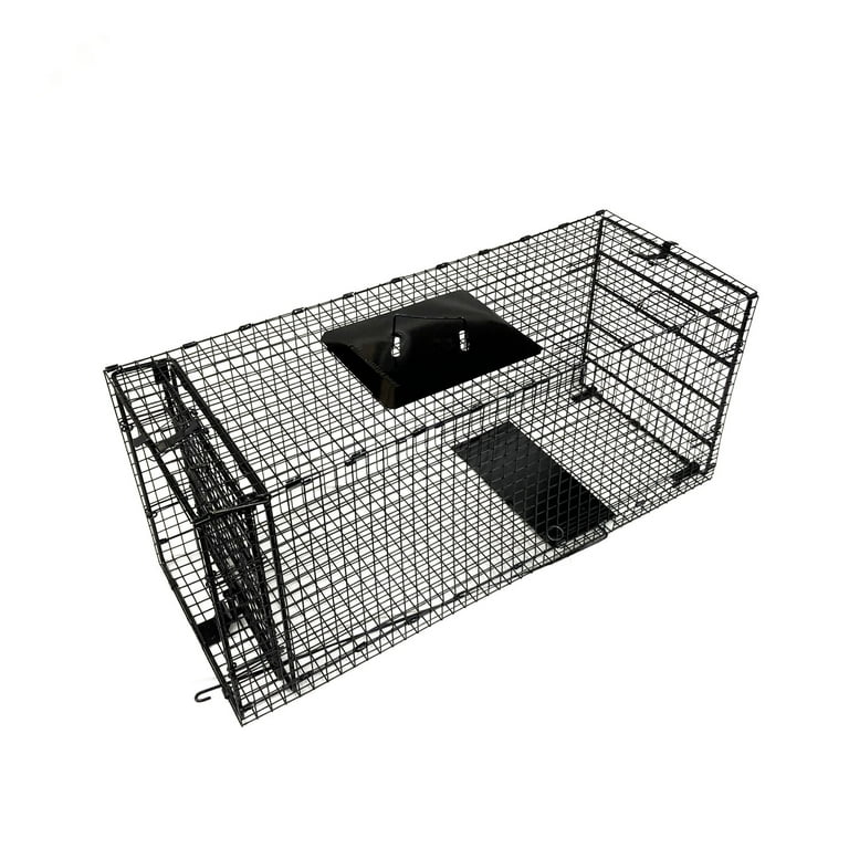 Live Animal Cage Trap, Spring Loaded, 42 x 15 x 15-In.