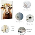 thumbnail image 2 of ZHONGYUTONG Cow Canvas Wall Art Brown Cow with Flower Picture Cute Animal Paintings Prints Vintage Artwork Rustic Farmhouse Wall Decor Framed (12.00" x 18.00"), 2 of 6