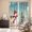 Teal, variant on Teal Snowman Christmas Kitchen Curtains Window Panels, Xmas Tree Coastal Snowflake Starfish Insulated Window Treatment Curtain, Grommet Curtains for Bedroom/Living Room/Bathroom, 2 Piece 42"Wx84"L