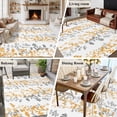 thumbnail image 5 of Area Rug for Living Room, Yellow Grey Botanical Non-Slip Indoor Large Carpet for Bedroom/Dining Room, Spring Floral Summer Farmhouse Washable Low-Profile Rectangle Floor Runner Rugs - 6 x 9 Ft, 5 of 8