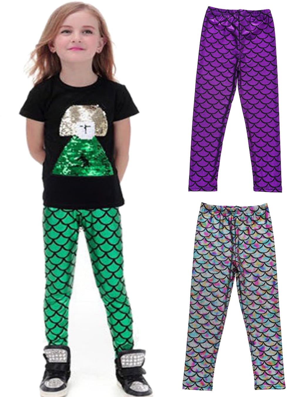 Kids mermaid leggings hot sale