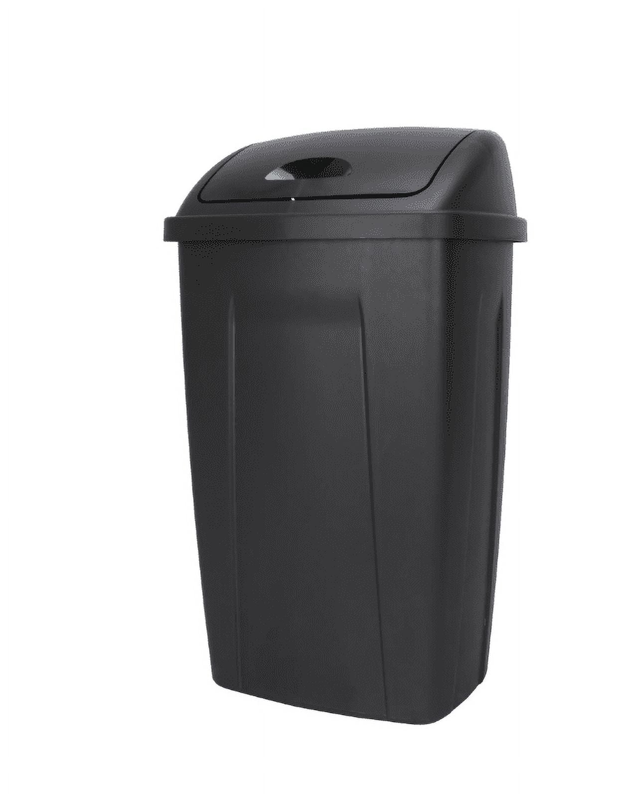 Garbage シングル Sterilite 13.2 Gal. SwingTop Wastebasket Plastic, Black