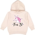 thumbnail image 2 of Inktastic Third Birthday Cute Unicorn Toddler Hoodie, 2 of 4