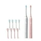 thumbnail image 2 of Electrodomésticos Pack de pareja Cepillo de dientes + 8 cabezales - Cepillo de dientes recargable por USB de 6 velocidades - Cepillo de dientes eléctrico de cerdas suaves con sonido recargable totalme, 2 of 8