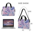 thumbnail image 3 of 16" Laptop Briefcase for Work Travel Laptop Shoulder Bag Carrying Handbag Laptop Case Pale Pink Marine Creatures, 3 of 8