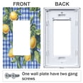thumbnail image 3 of Yayeee Rocker Switch Wall Plate 2-Gang 4.7"x4.6" Home Decorative Outlet Cover, Green Lemon Plaid, 3 of 6