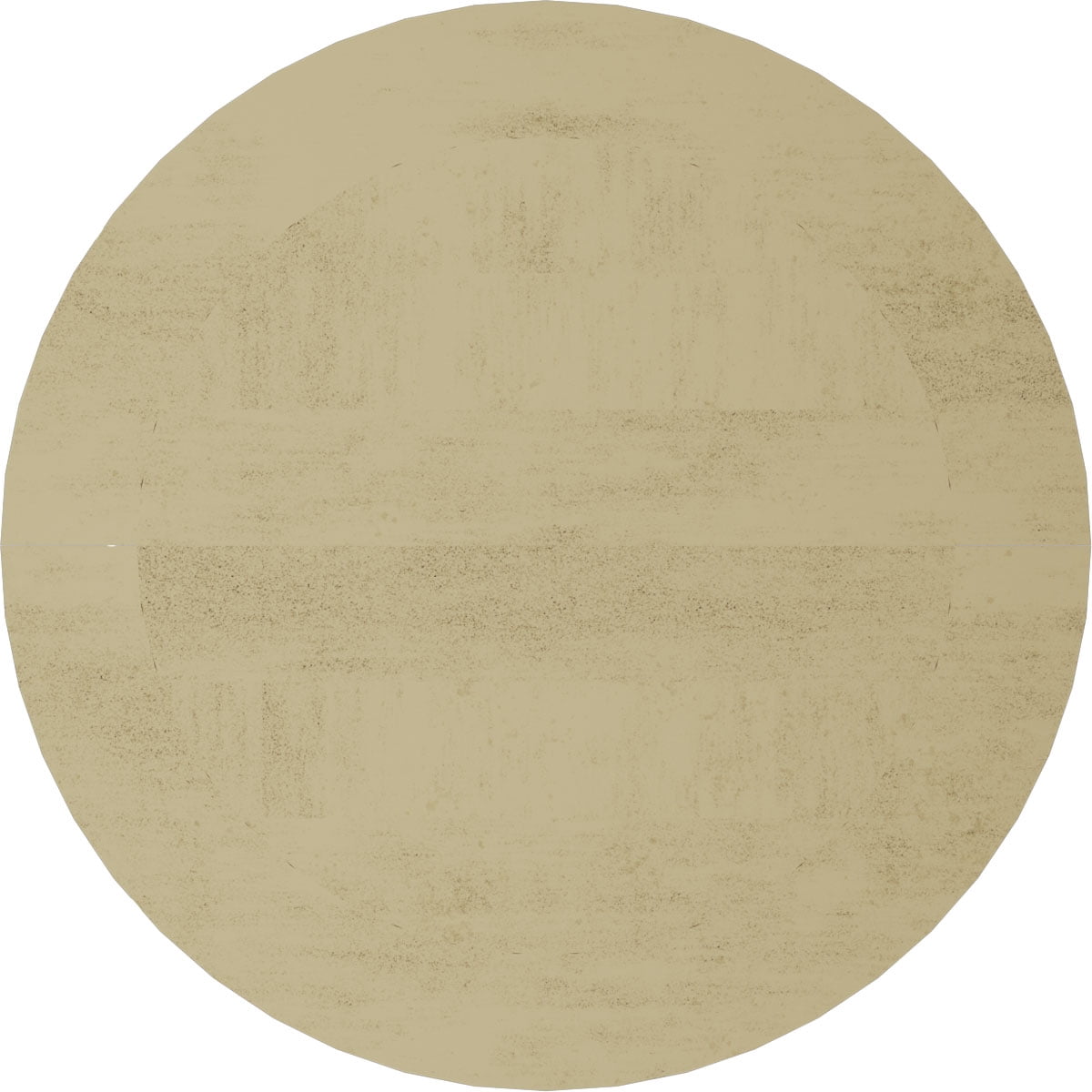 Ekena Millwork 33"W x 33"H Timberthane Riverwood Round Faux Wood Non-Functional Gable Vent, Primed Tan