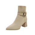 thumbnail image 1 of NECHOLOGY Botas Mujer Adulto Femenino Zapatos Botines para mujer Botas largas de tacón por encima de la rodilla con estampado de de ante para mujer, moda de otoño e invierno (White, 7.50), 1 of 6