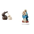 thumbnail image 1 of Estatua de conejo de porcelana de cerámica para mueble de TV y mueble de jardín, con adorno de mesa de acrílico 2D, ideal como regalo para, 1 of 8