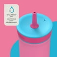 thumbnail image 4 of Gobelet antidéversement pour enfants Contigo Leighton en acier inoxydable avec paille, 354 ml, azalée et fraise, 4 of 7