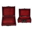 thumbnail image 1 of Boîte à Trésors, Rouge 2 Pcs Coffre au Trésor en Bois Multi-Usage pour Table, 1 of 8