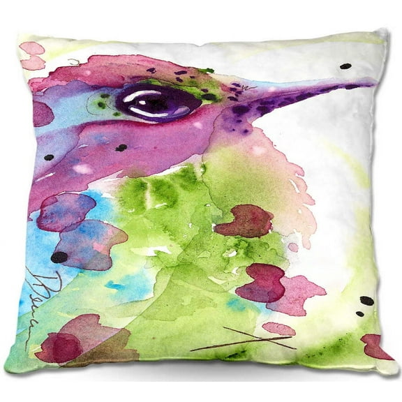 DiaNoche Designs Throw Pillows from Artist Dawn Derman - Spring Dreaming Bird