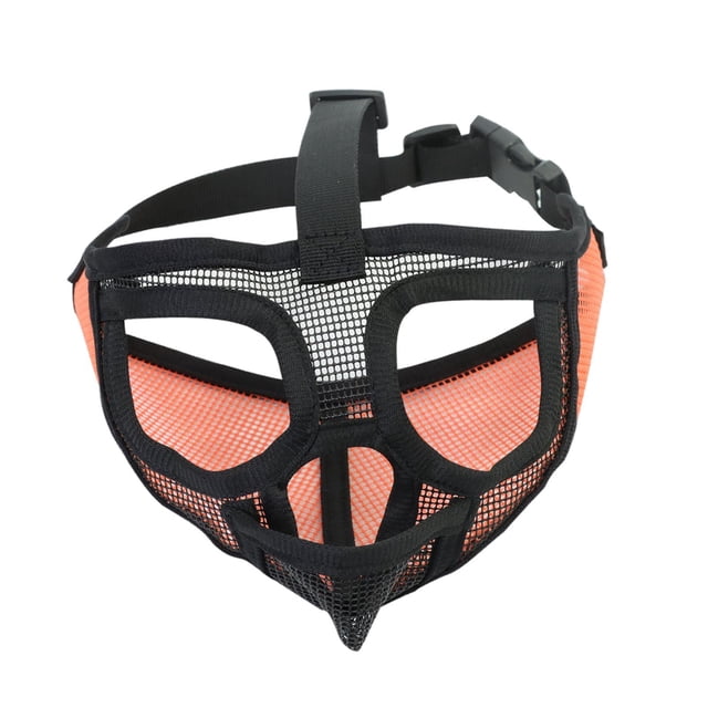 Bozal ajustable para perro de hocico corto Sunnimix malla transpirable Lengua Naranja L