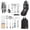 Black kit, variant on Camping Cookware Storage Bag - Cooking Utensils Set Tool Portable Suitable For  Spoon Chopping Board Chef's Kitchenware