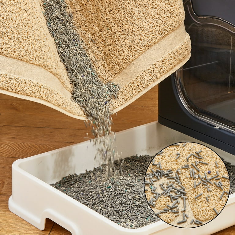 Suhaco XL Cat Litter Mat, Washable Plastic Pad, Non-Slip