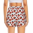 thumbnail image 2 of Lsque Red Ladybugs Printed Women's Running Shorts with Liner Pockets,Elastic Quick Dry Workout Athletic Gym Yoga Shorts,Womens High Waist Shorts-Small, 2 of 9