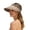 Coffee, variant on Ticikt Slim-Face Sun Visor Hat, Foldable Straw Wide Brim Roll-Up Cap,Blue
