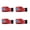 Red-4 Pack, variant on Wisykoke 4 Pack 4" x 30' Winch Straps with Flat Hooks, 18000lbs Break Strength Heavy Duty Flatbed Straps, 6,000lbs WLL Truck Tie Downs for Flatbed Trailers, Industrial Cargo Straps, Tree Saver