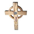 thumbnail image 2 of Holy Land Market Celtic and Saint Benedict Medal Handmade Wall Wood Cross Crucifix (10 Inches), 2 of 2