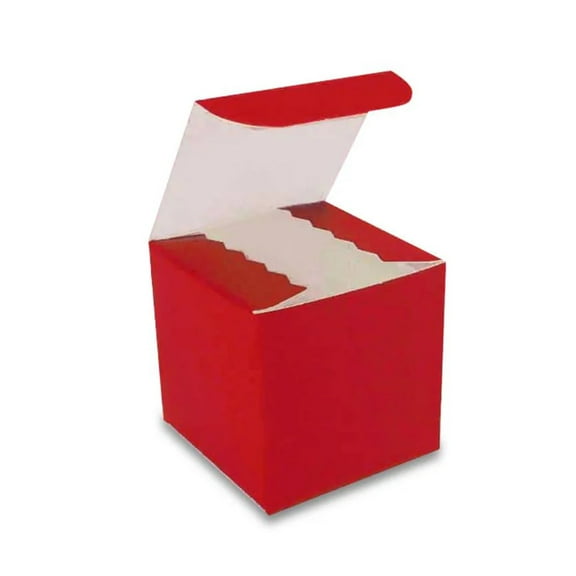 4in.x4in.x4in. Red Gloss Gift Boxes - 10/Pack