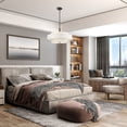 thumbnail image 4 of Livex Lighting Meridian 53" 5-Light Metal & Fabric Pendant in English Bronze, 4 of 10