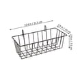 thumbnail image 2 of Hanging Wire Baskets Kitchen Storage Shelf Filter Rack Bathroom Black, 2 of 8