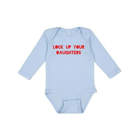

Inktastic Lock Up Your Daughters Gift Baby Boy or Baby Girl Long Sleeve Bodysuit