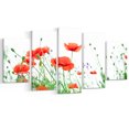 thumbnail image 2 of Poppy Flowers on White Background - Floral Canvas Art Print, 2 of 3