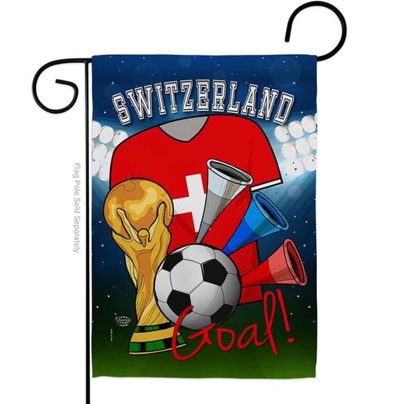 Ornament Collection G192115-BO World Cup Switzerland Soccer Sports 13 x 18.5 in. Double-Sided Decorative Vertical Garden Flags for House Decoration Banner Yard Gift