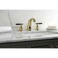 thumbnail image 4 of Kingston Brass KB8982CKL Kaiser Two-Handle 3-Hole Deck Mount Widespread Bathroom Faucet with Pop-Up Drain in Polished Brass, 4 of 8