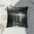 thumbnail image 2 of Fenyluxe Storm Sea Pillow Covers Black White Ocean Lightning Throw Pillows, Nautical Pictures Outdoor Pillowcase Nature Cushion Case Decor for Home Sofa Couch Bed White, 2 of 5