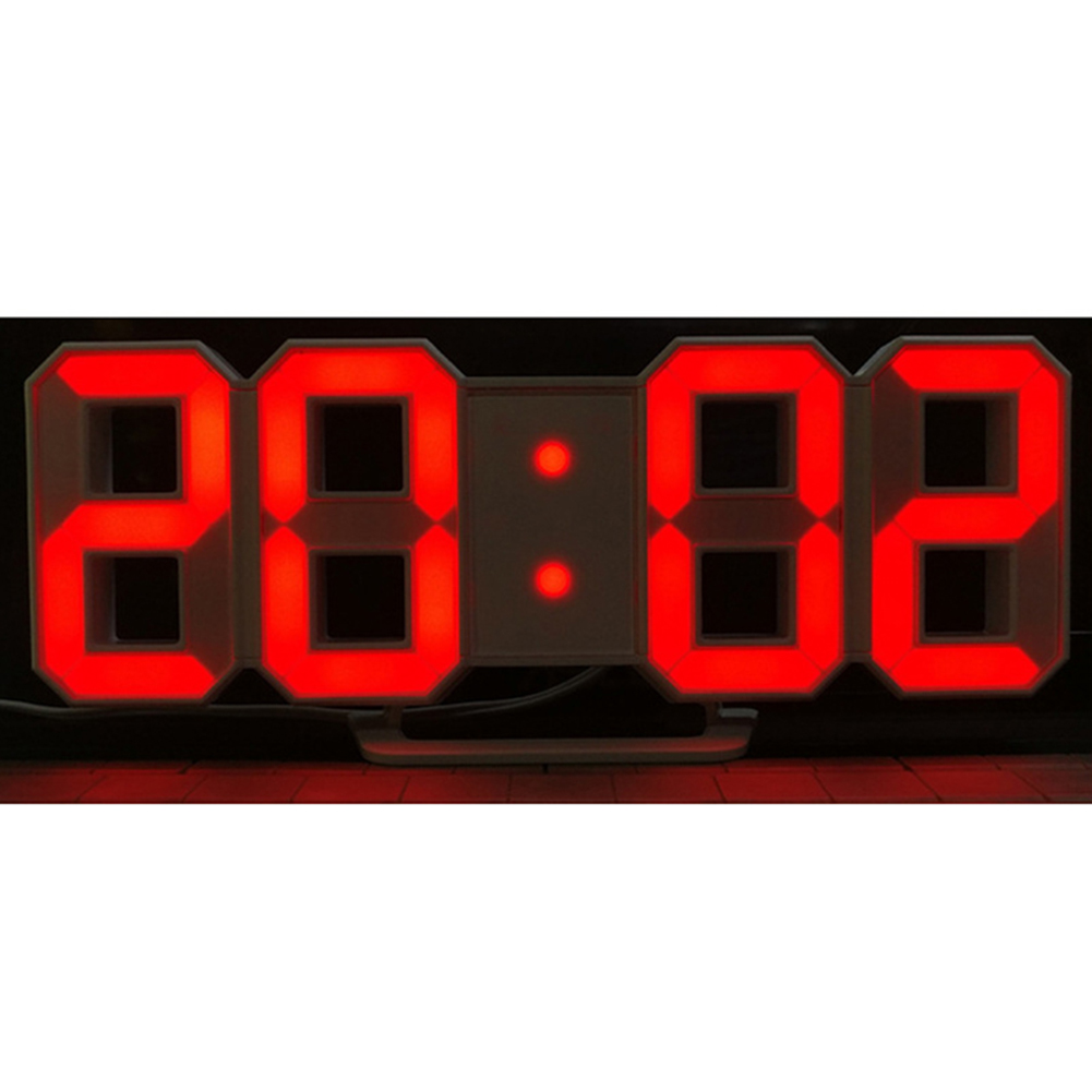 Modern Digital LED Wall Clock Table Desk Night Electric Clock Alarm