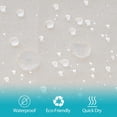 thumbnail image 4 of Yisure Narrow Shower Curtain Natural Color Beige Luxury Cotton 36x84inch Long Curtain, 4 of 5