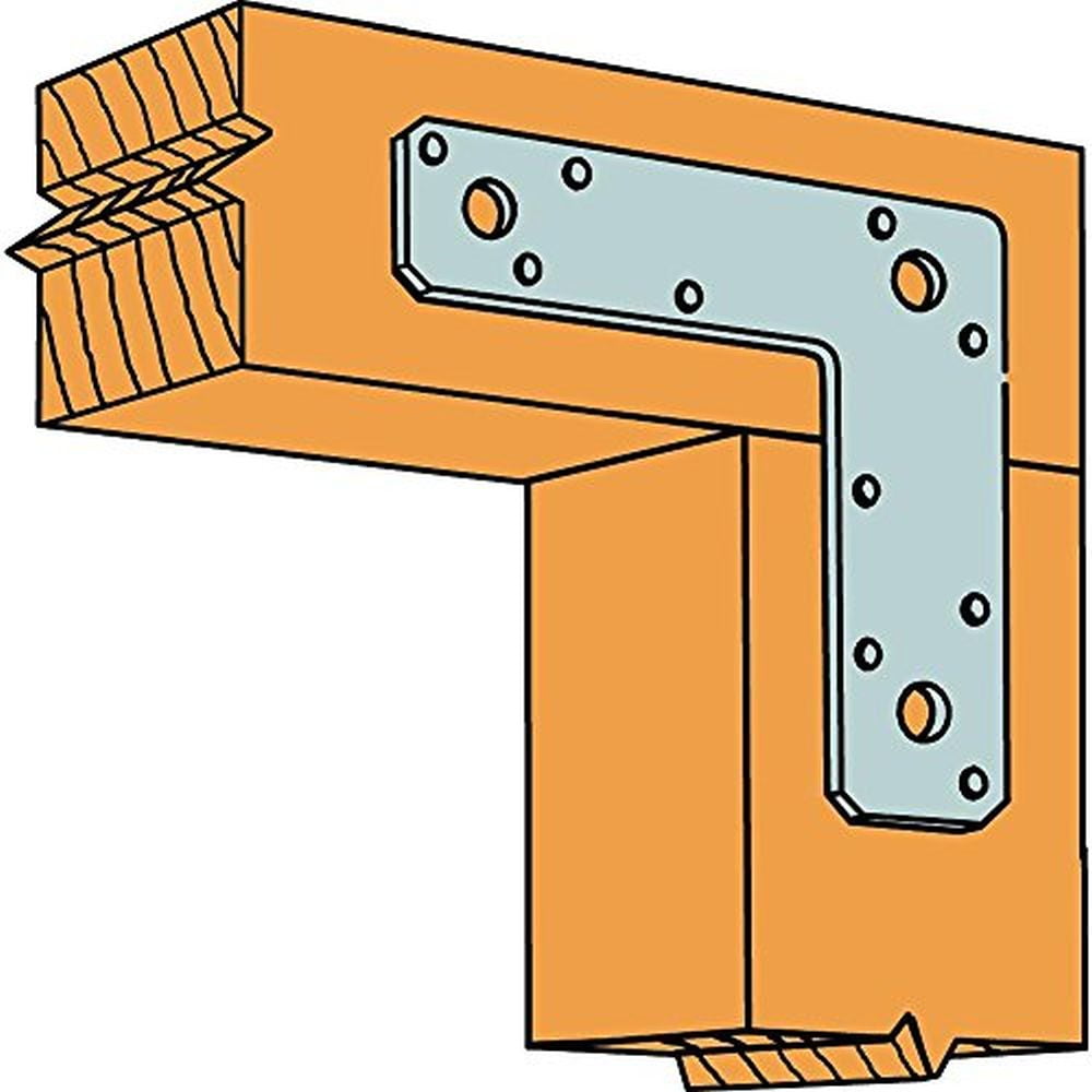Simpson Strong-Tie L-Strap Heavy-Duty Bracket - Steel, Architectural Finish - 12 x 12 In — Standard Mounting Hardware, Drop-In Replacement