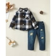 thumbnail image 4 of Baby Boy Clothes Infant Toddler Boy Outfits Denim Jeans Boys Fall Winter Clothing Pants Set 18-24M, 4 of 5
