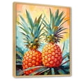 thumbnail image 2 of Designart "Serenading Sunshine With Pineapples" Pineapples Floater Framed Canvas Wall Art, 2 of 5