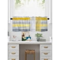 thumbnail image 5 of Valances for Windows Yellow Gray Abstract Rod Pocket Cafe Window Treatments Valance Curtains for Kitchen Bathroom Laundry Basement Windows 42"x12", 5 of 9