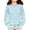 Light Blue, variant on Posijego Girls Puff Long Sleeve Tops Spring Fall Cute Shirts Casual Knit Pullover Lightweight Sweaters for Little Girls