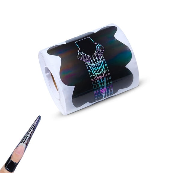 300Pcs Nail Forms for Gel Builder, Acrylic Nail Extension Forms, Reusable Rectangular Shape Guide Tips for Nail Art