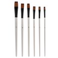thumbnail image 2 of Paintbrush 6Pcs Pearl Nylon Hair Handle Brush Short Paint Brushes Set Two Color Solid Wood Paintbrush Sets, 2 of 8