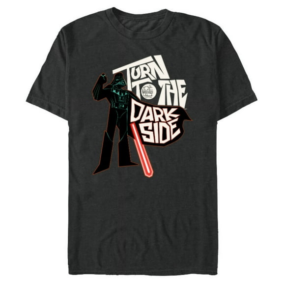 Star Wars Darth Vader Turn to the Dark Side Bold - Short Sleeve Blended T-Shirt for Adults - Customized-Dark Heather