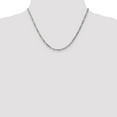 thumbnail image 2 of 14K White Gold necklace Figaro chain Flat 18 in 3 mm, 2 of 5
