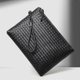 thumbnail image 2 of Men's Leather Wristlet Bag, Multi-Compartment Phone Holder Wallet with Detachable Strap for Business Travel, 2 of 3