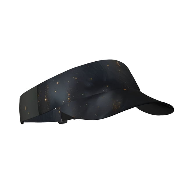 Fotbe Black And Gold White Horse Visera Deportiva con Diseño, Gorra Abierta Ajustable de Algodón para Mujer y Hombre