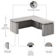 thumbnail image 4 of Scranton & Co Engineered Wood 72W x 78D L-Shaped Standing Desk in Platinum Gray, 4 of 8