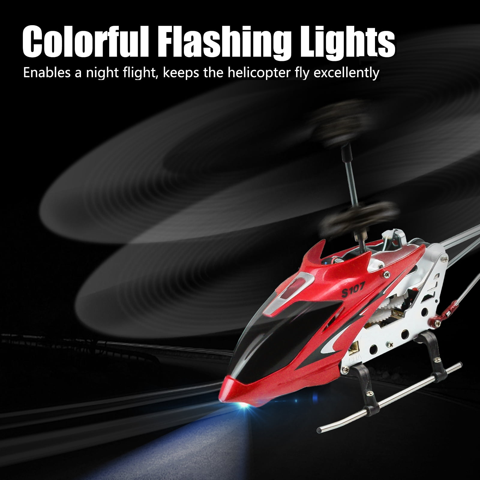 Syma S107 S107G 3.5CH Alloy Mini Remote Control RC Helicopter with Gyro -  Red