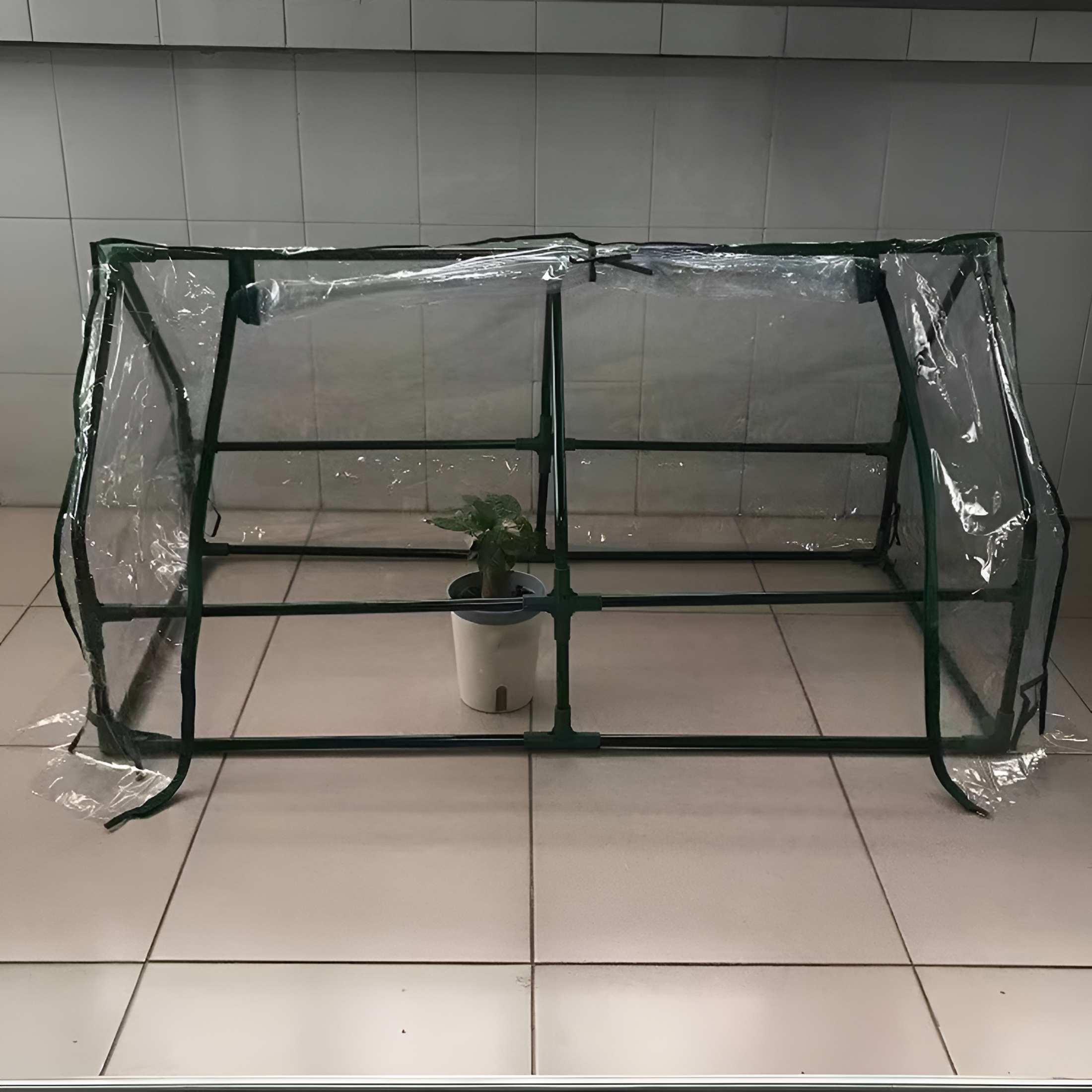 SELIVO Portable Mini Greenhouse Small Green House with Waterproof Pad 24x24x47 Inch Plant Cover Tent for Garden Small Plants Indoor Outdoor,Green