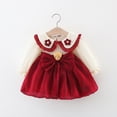 thumbnail image 4 of Tdoqot Toddler Girls Dresses- Cute Casual Long Sleeve Fashion Spring Clothes Red Size 1T, 4 of 6