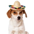 thumbnail image 7 of Dog Sombrero Hat, Mini Straw Sombrero Hats Mexican Hats Sombrero Party Hats for Small Pets/Puppy/Cat (Cotton Band), 7 of 7
